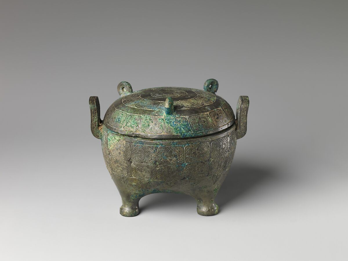 Grain serving vessel (dui), Bronze, China 