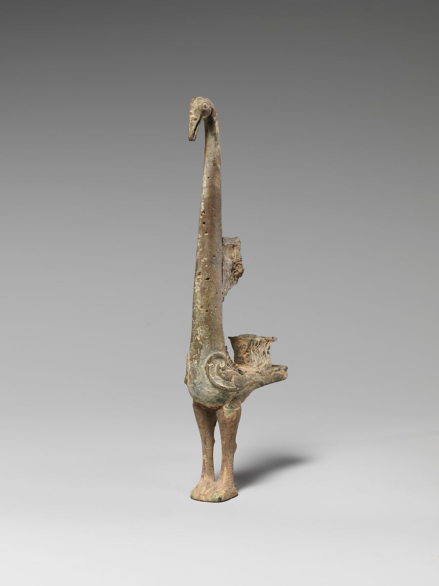 Vessel leg in the form of a bird, Bronze, China 