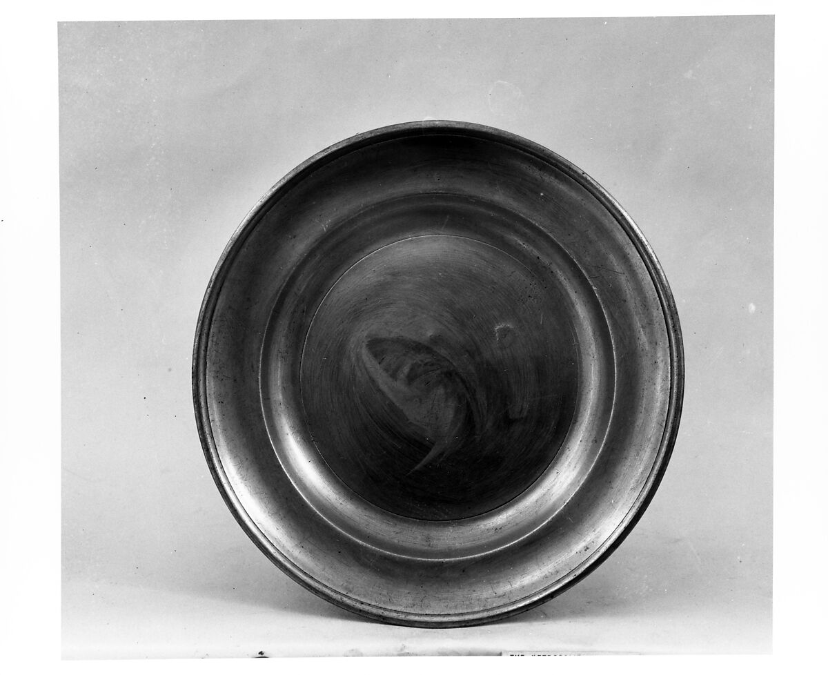 Plate, Joseph Danforth (1758–1788), Pewter, American 