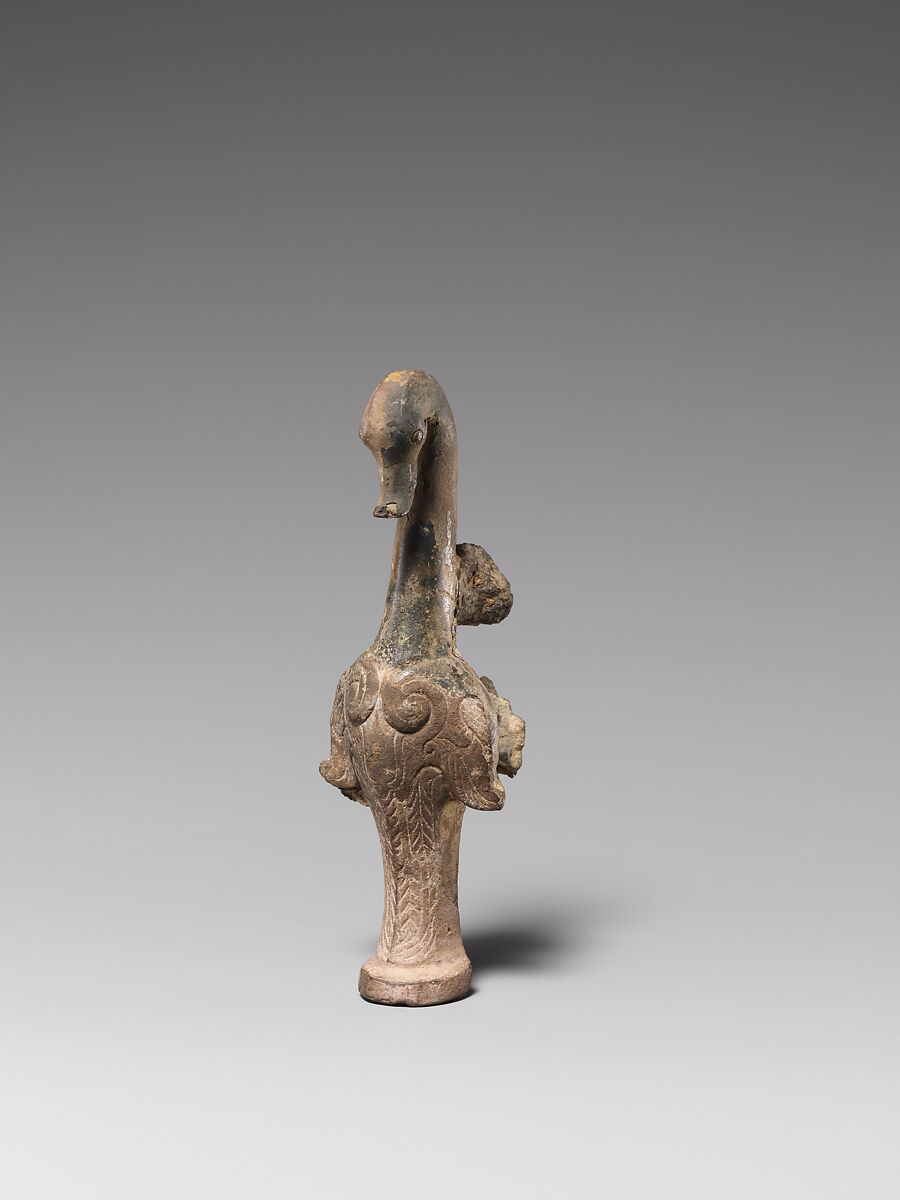 Vessel leg in the form of a bird, Bronze, China 