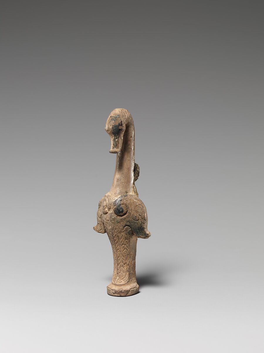 Vessel leg in the form of a bird, Bronze, China 