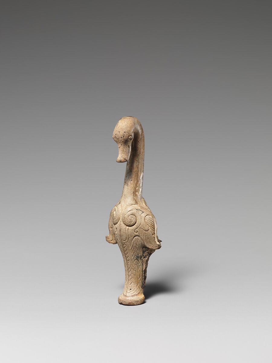 Vessel leg in the form of a bird, Bronze, China 