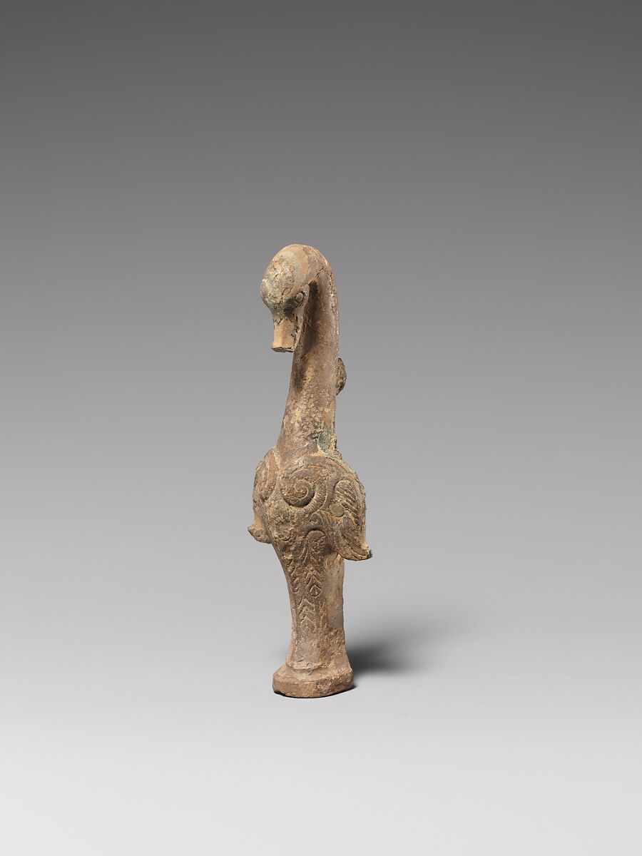 Vessel leg in the form of a bird, Bronze, China 