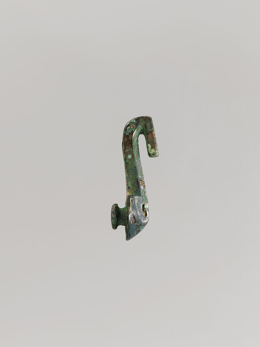 Belt hook, Bronze inlaid with gold, China