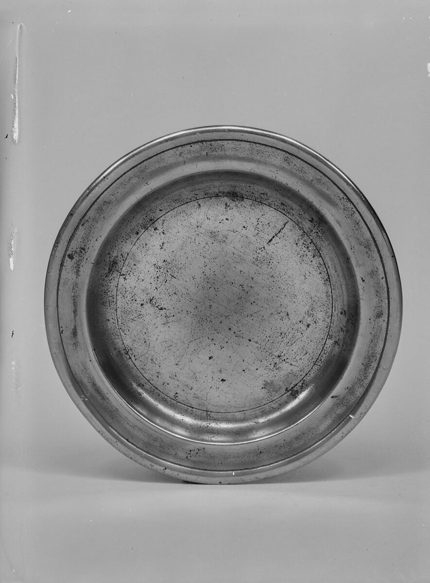 Plate, Thomas Danforth, III (1756–1840), Pewter, American 