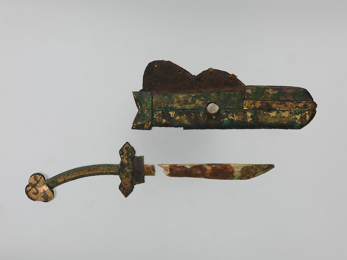 Dagger and Sheath, Bronze, gold, China 