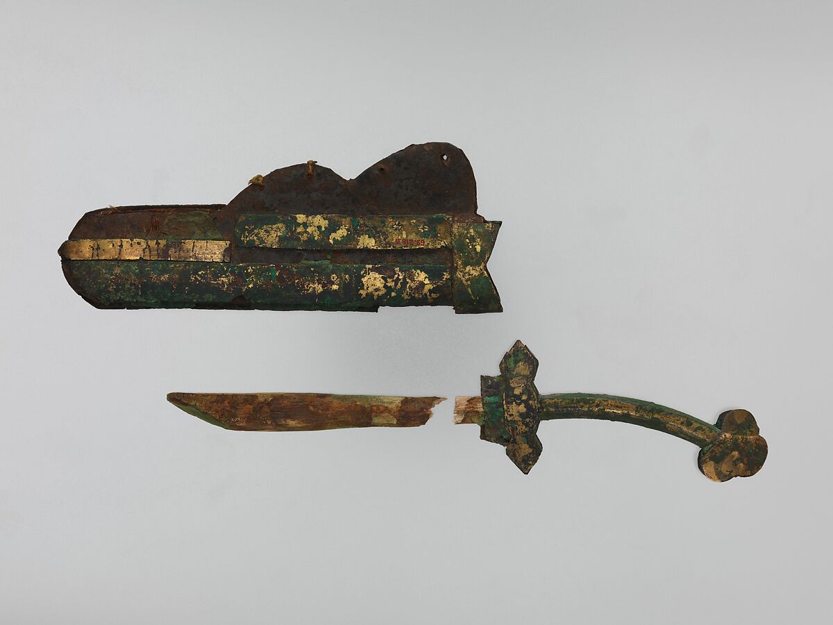 Dagger and Sheath, Bronze, gold, China