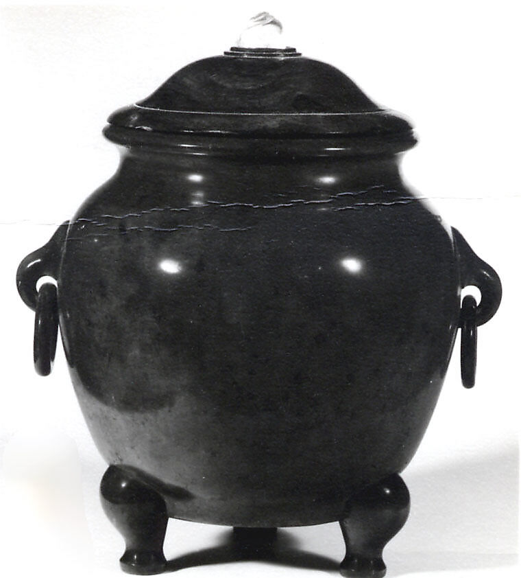 Covered Jar, Bronze, wood, glass, China 
