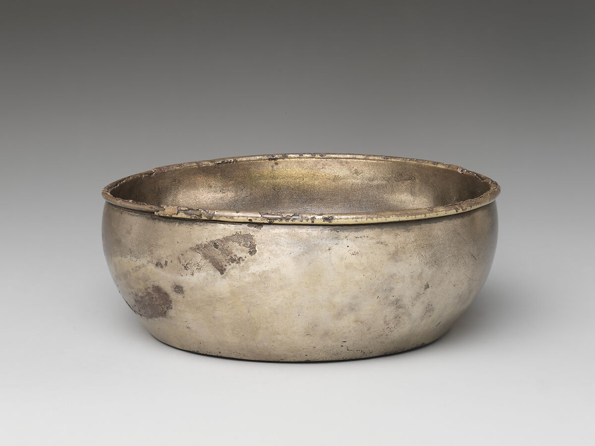 Bowl with Flower, Silver with chased decoration and gilding, China