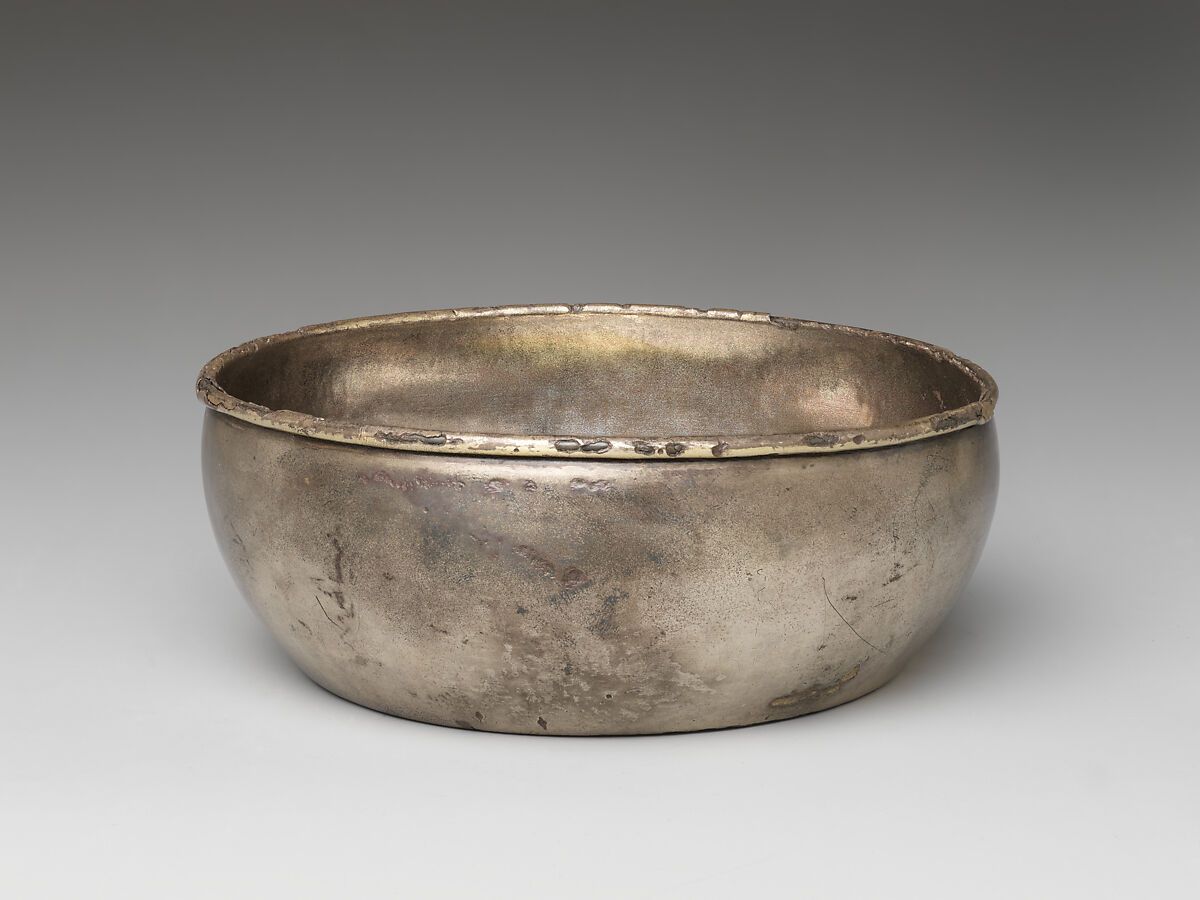 Bowl with Flower, Silver with chased decoration and gilding, China
