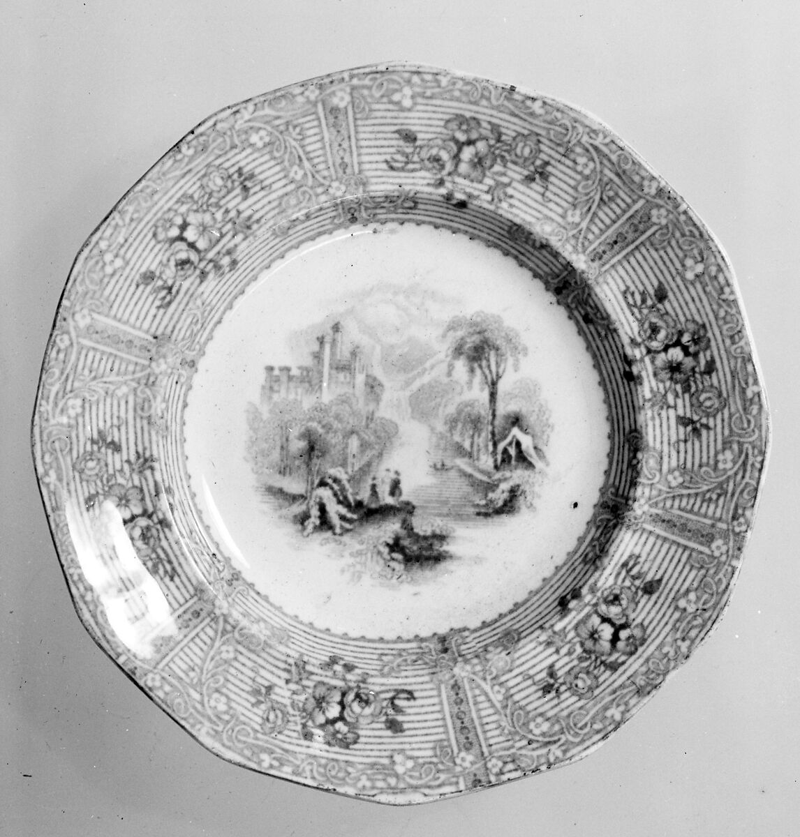 Plate, Probably Joseph Heath (active ca. 1845–53), Earthenware, transfer-printed, British (American market) 