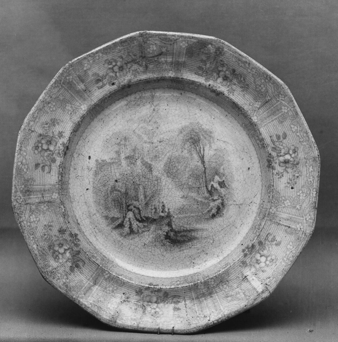 Dish, Joseph Heath (active ca. 1845–53), Earthenware, transfer-printed, British (American market) 