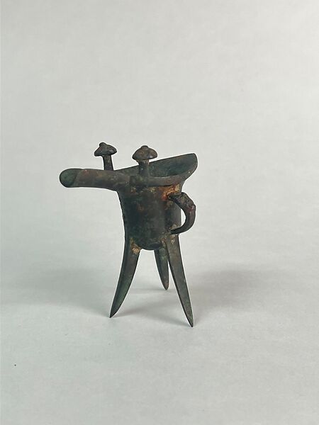 Miniature Tripod (Jue), Bronze, China 