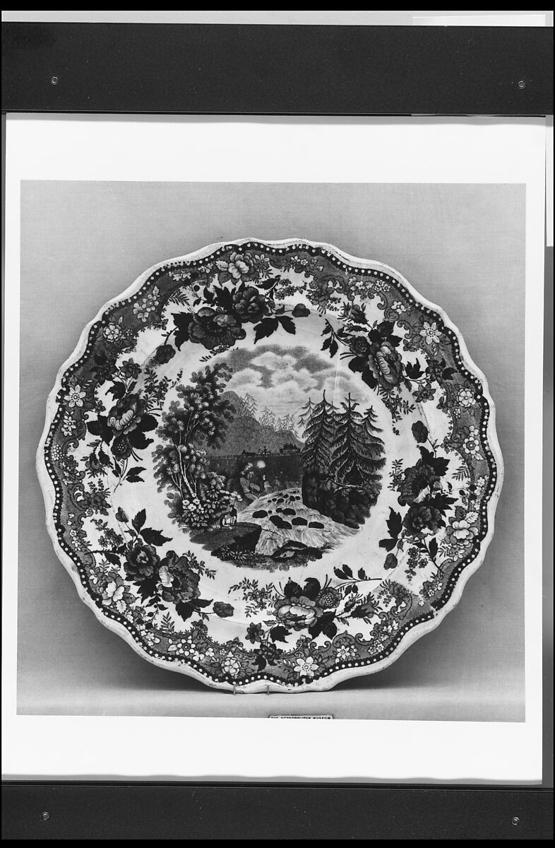 Plate, Job &amp; John Jackson (active 1831–35), Earthenware, transfer-printed, British (American market) 