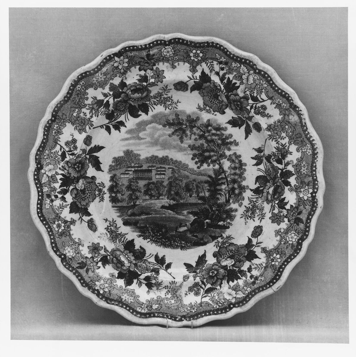 Plate, Job &amp; John Jackson (active 1831–35), Earthenware, transfer-printed, British (American market) 