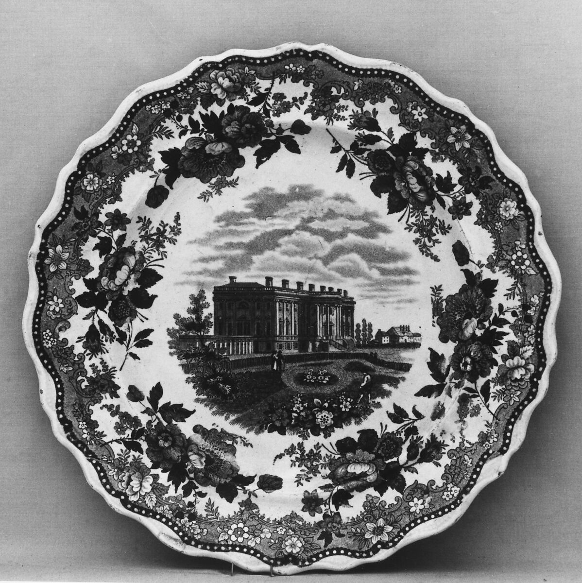 Plate, Job &amp; John Jackson (active 1831–35), Earthenware, transfer-printed, British (American market) 