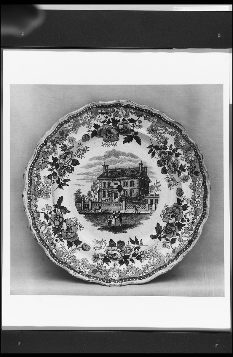 Plate, Job &amp; John Jackson (active 1831–35), Earthenware, transfer-printed, British (American market) 