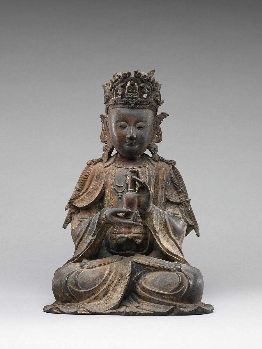 Bodhisattva Guanyin, Leaded brass, China