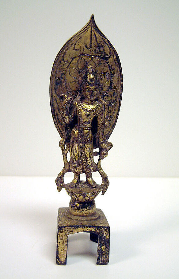 Standing Bodhisattva Avalokiteshvara (Guanyin), Gilt bronze, China 