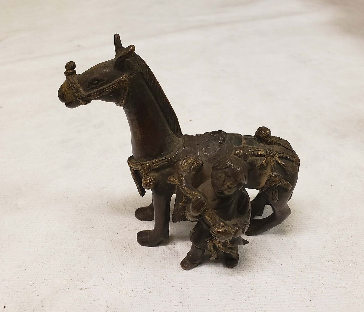Man and Horse, Bronze, China 
