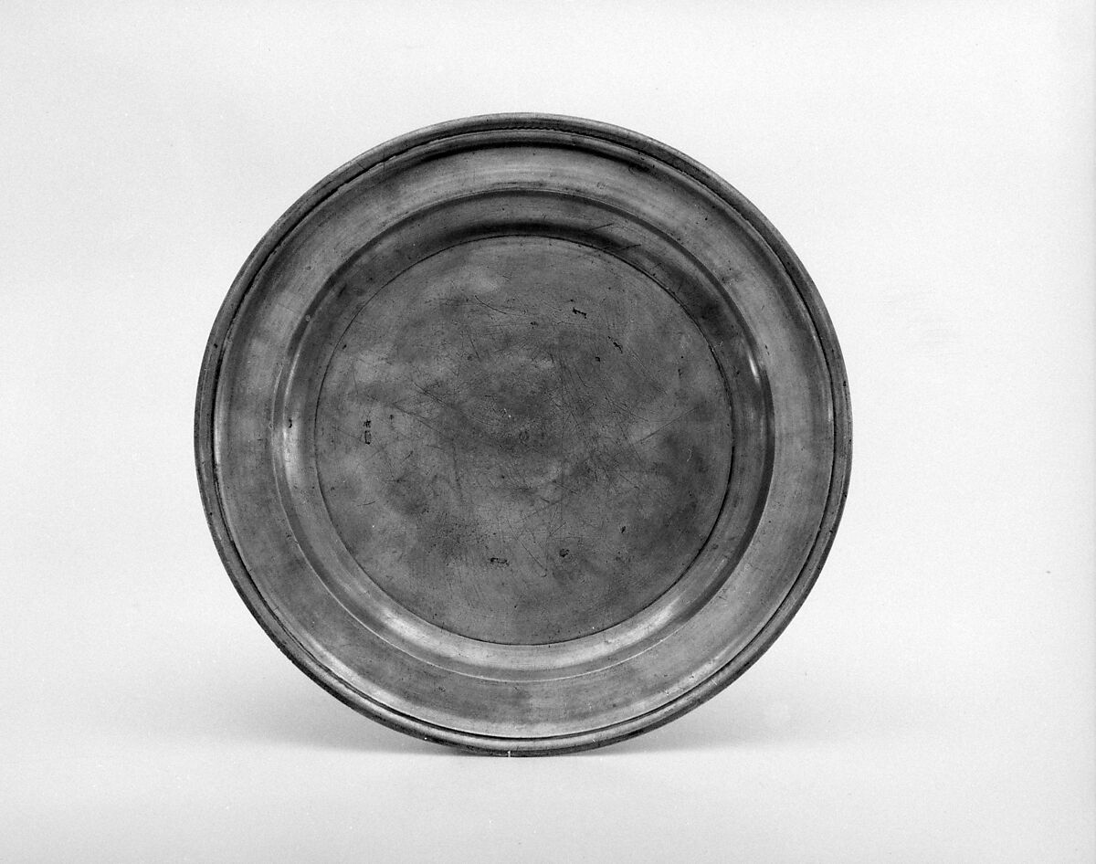 Plate, Gershom Jones (1751–1809), Pewter, American 