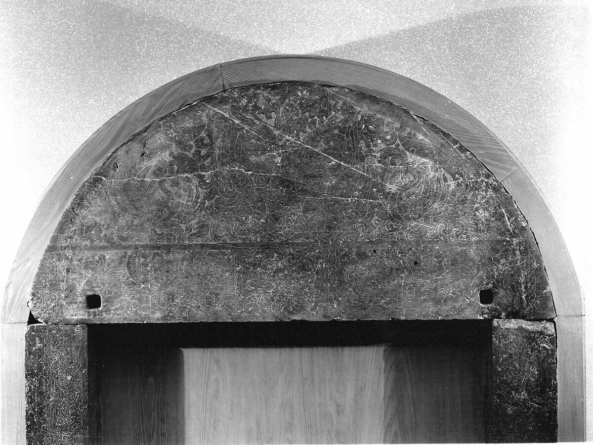 Lintel: Part of a Tomb Entrance, Stone, China