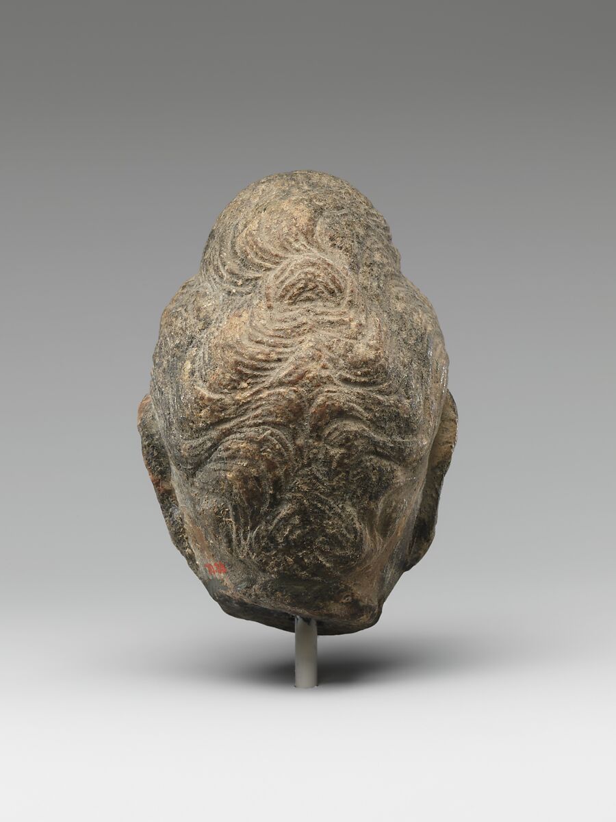 Head of Buddha, Limestone with traces of pigment, China