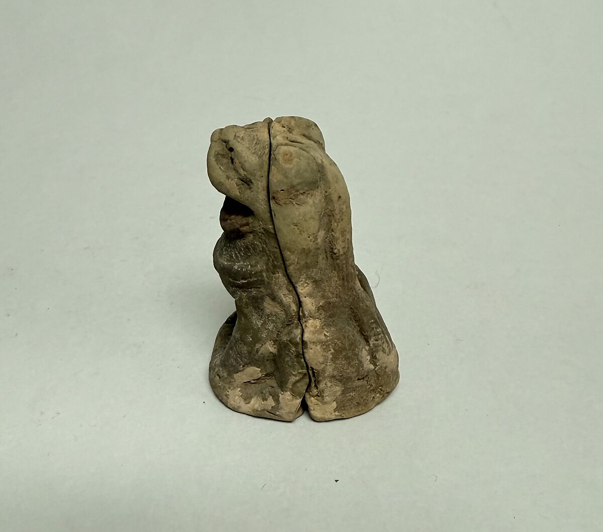 Figure of Seated Lion, Unglazed pottery, China