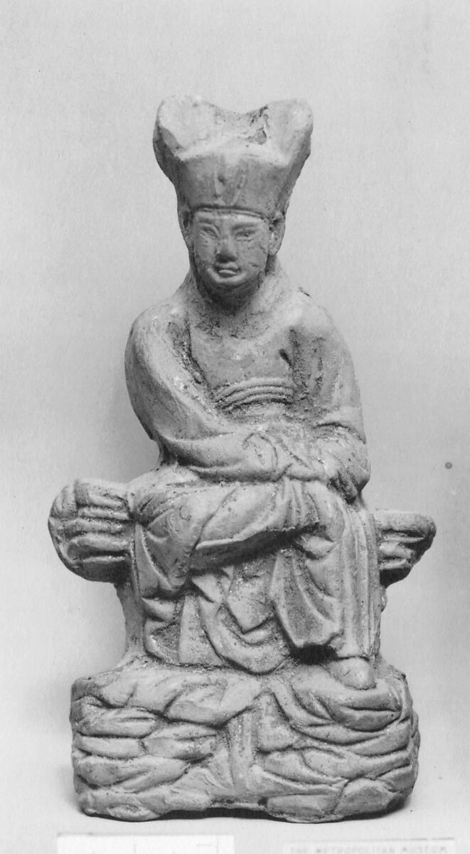 Figure of Official, Unglazed pottery, China 