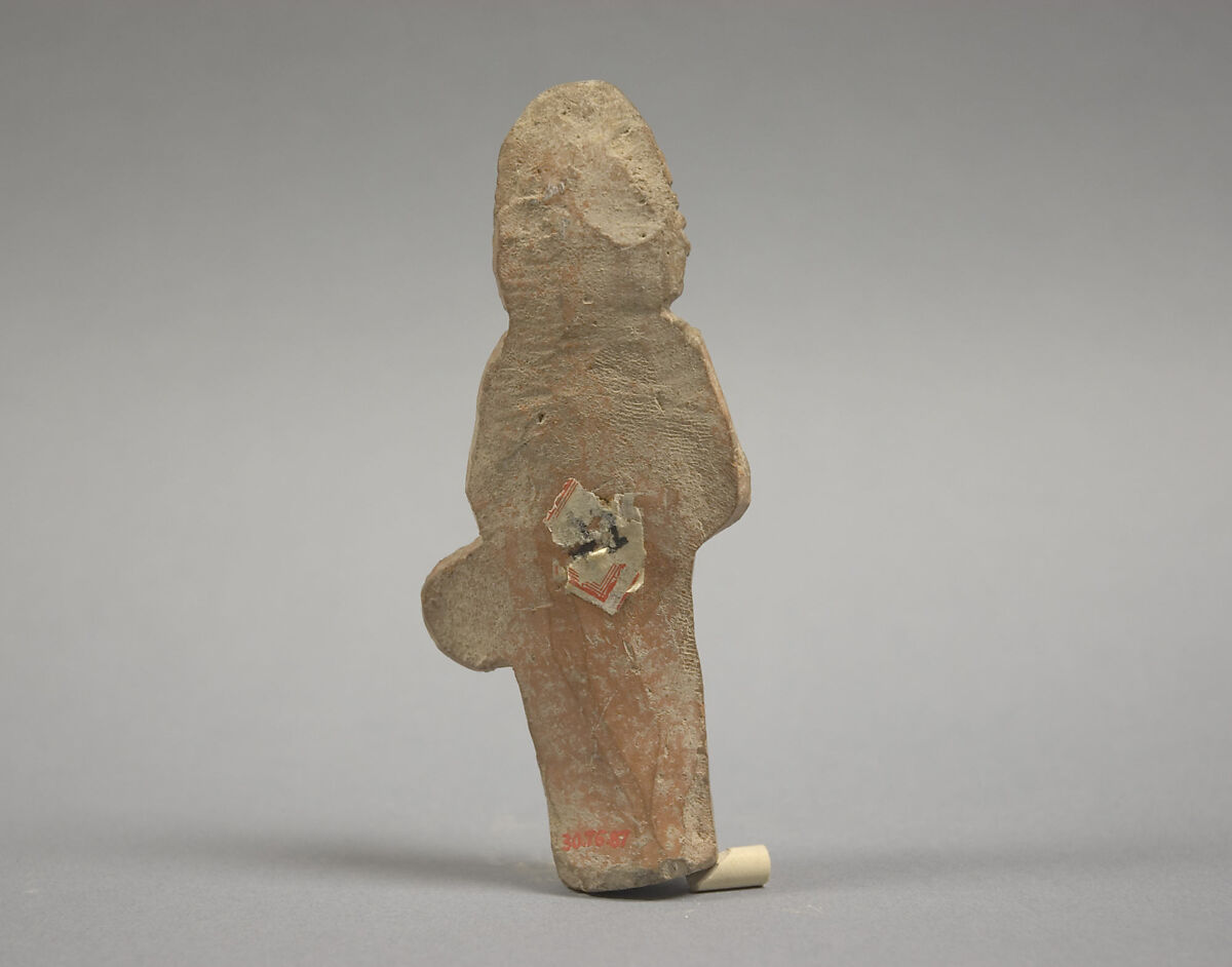 Figure of Goddess of Music and Poetry, Unglazed pottery, China