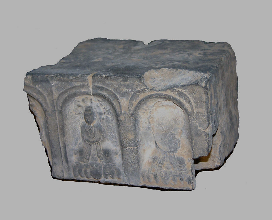 Tile with Buddhist images, Earthenware, China 