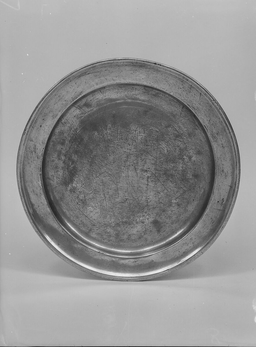 Plate, David Melville (1755–1793), Pewter, American 