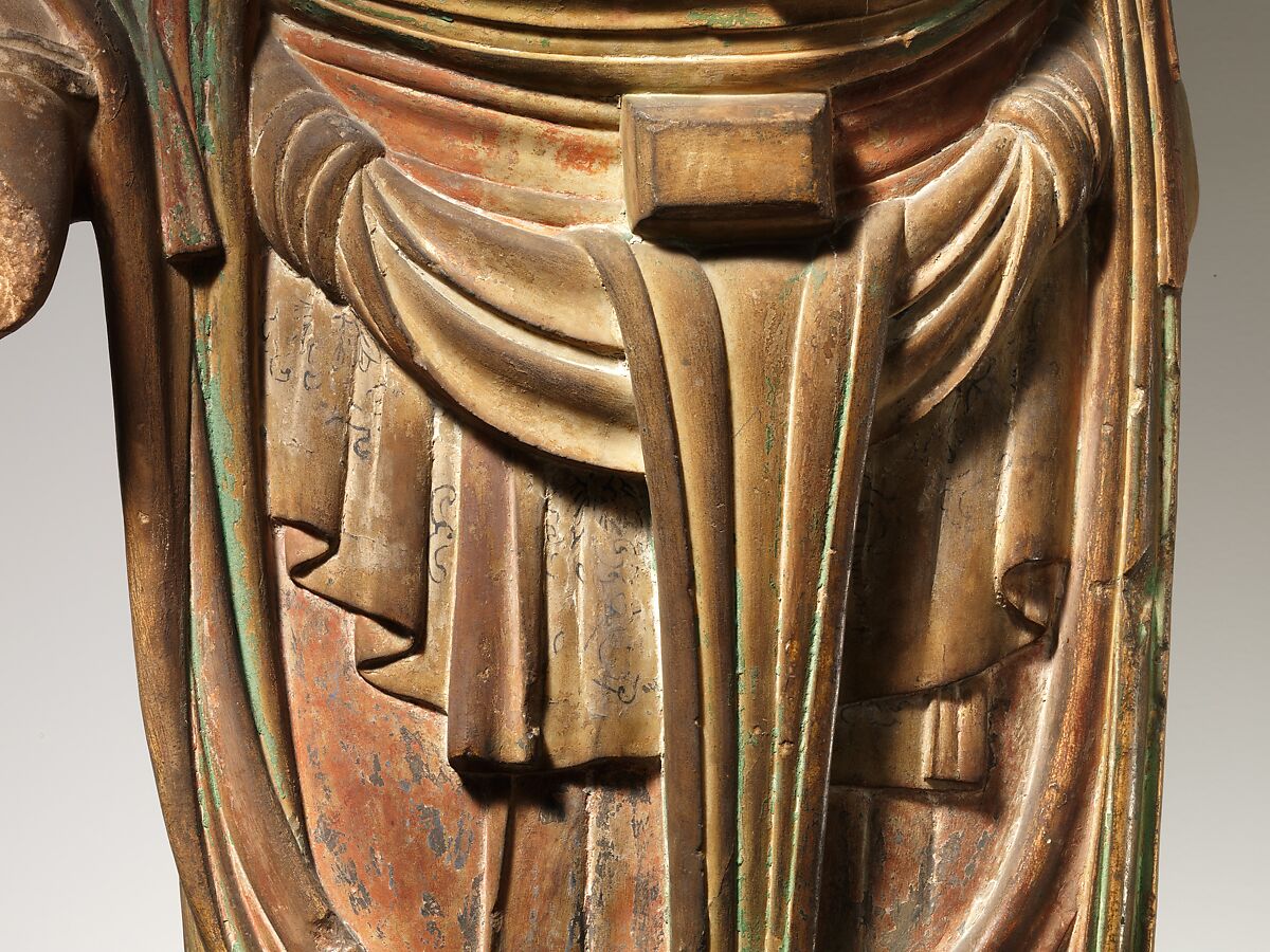 Bodhisattva, Marble with pigment, China