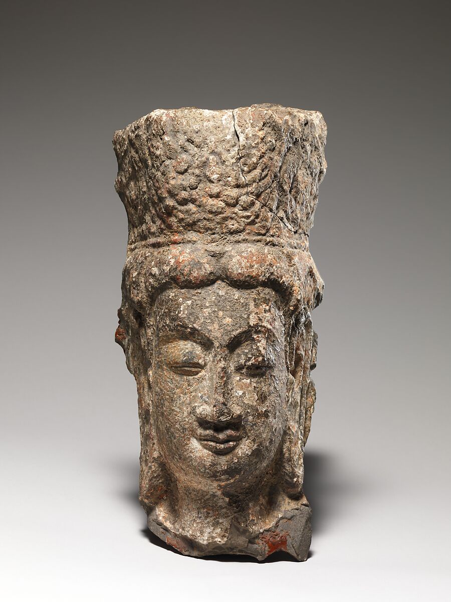 Head of a bodhisattva, Marble or limestone, China 