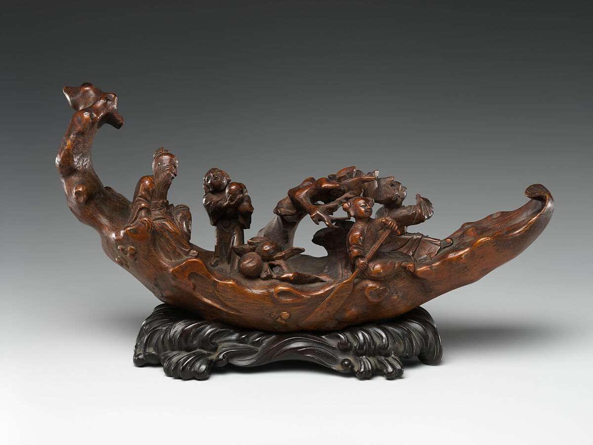 Immortal raft, Bamboo, wood stand, China 