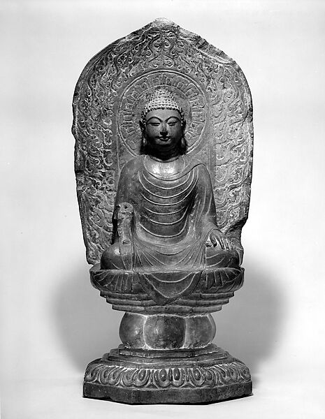 Seated Buddha, Stone, China 