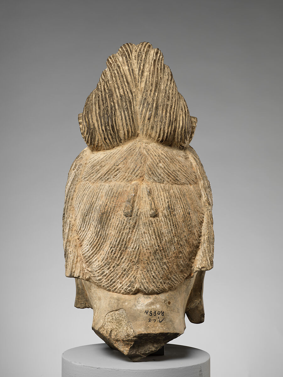 Head of a bodhisattva, Stone, China