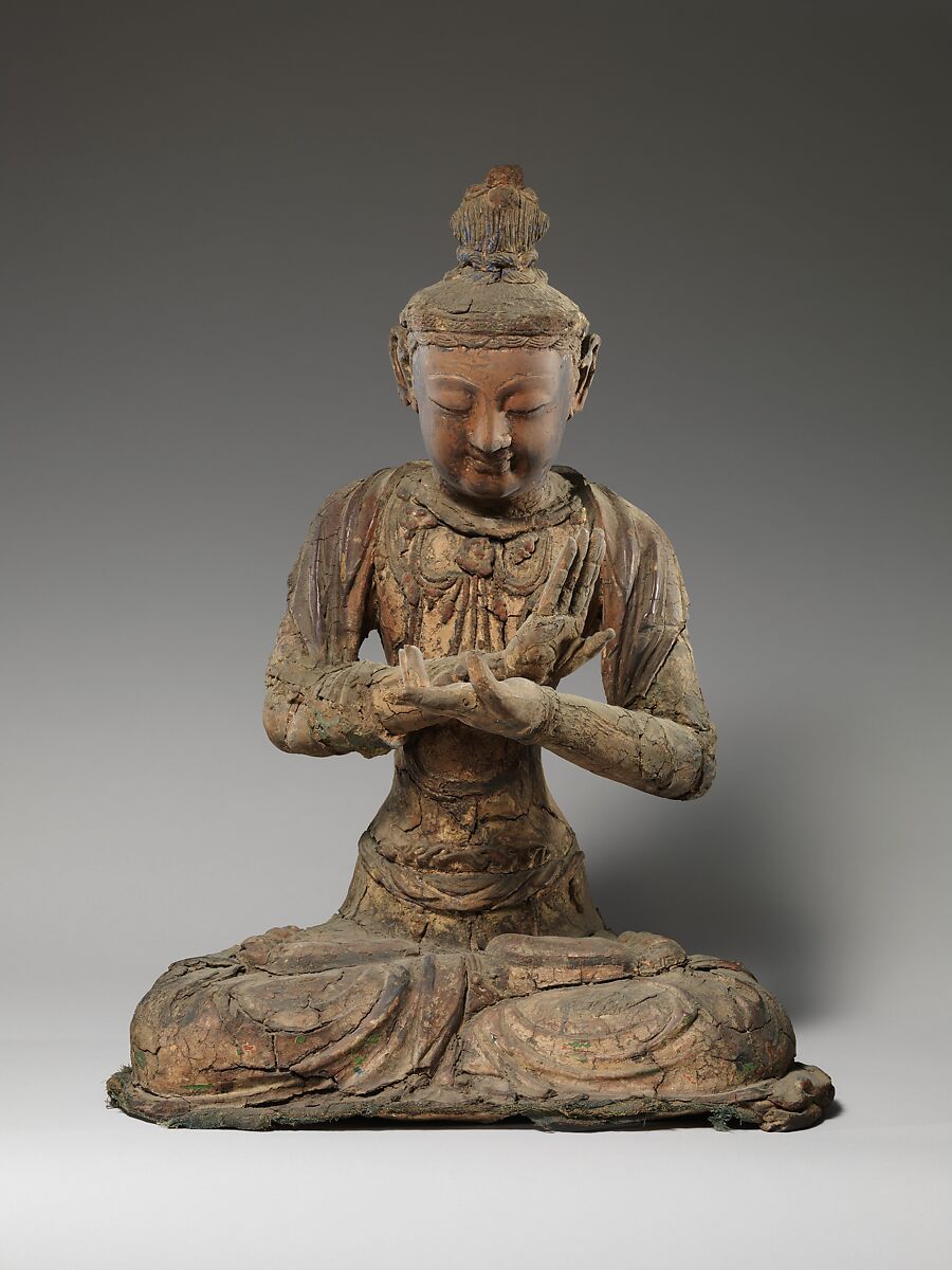 Seated Bodhisattva, Lacquer, China 