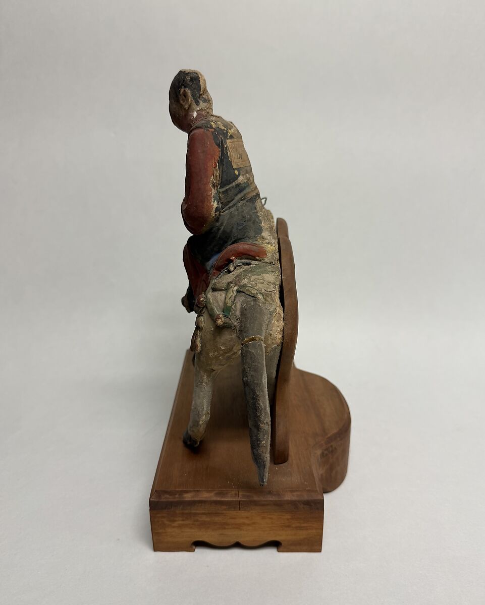 Horse and Rider, Painted clay, China