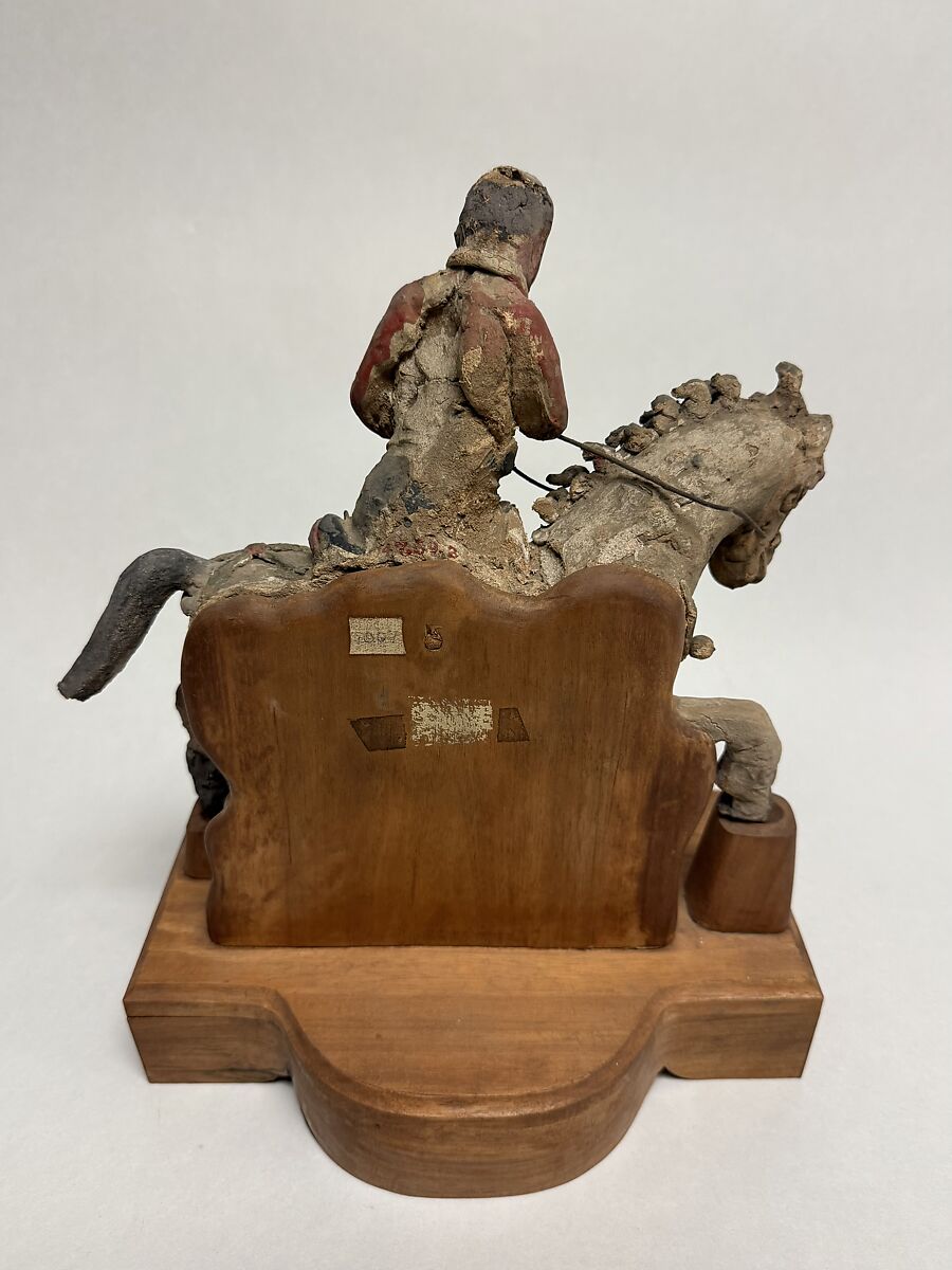 Horse and Rider, Painted clay, China