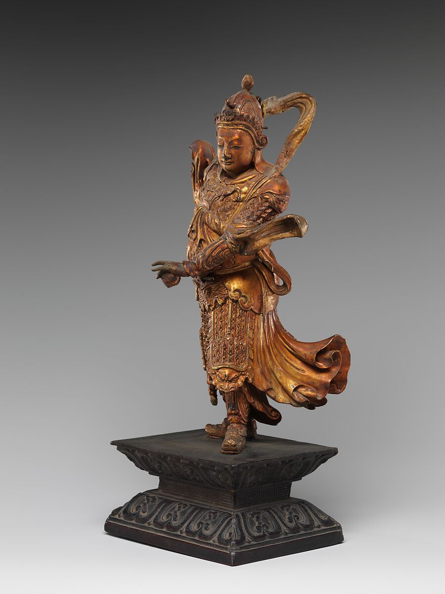 Bodhisattva Skanda, Lacquered and gilded wood, China