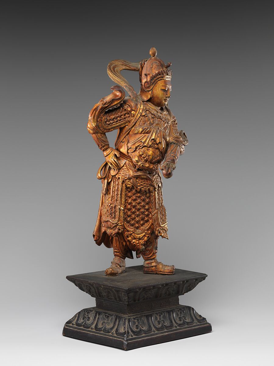 Bodhisattva Skanda, Lacquered and gilded wood, China