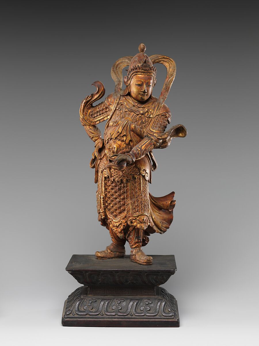 Bodhisattva Skanda, Lacquered and gilded wood, China 