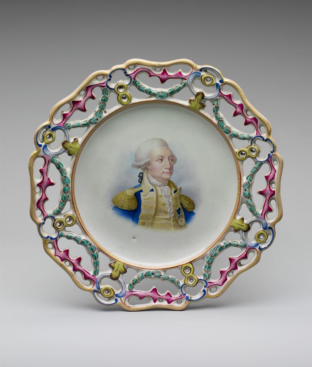 Plate, Pierrette Caudelot Perrin (died 1793), Faience, French 