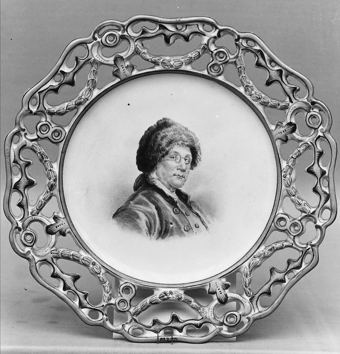 Benjamin Franklin, Pierrette Caudelot Perrin (died 1793), Faience, French