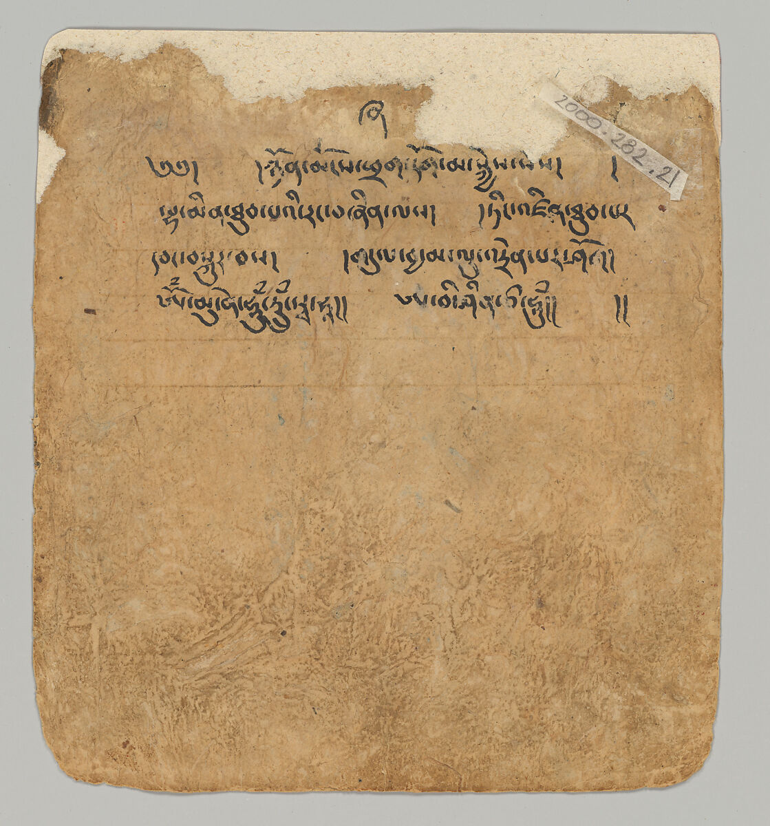 Initiation Card (Tsakalis), Opaque watercolor on paper, Tibet