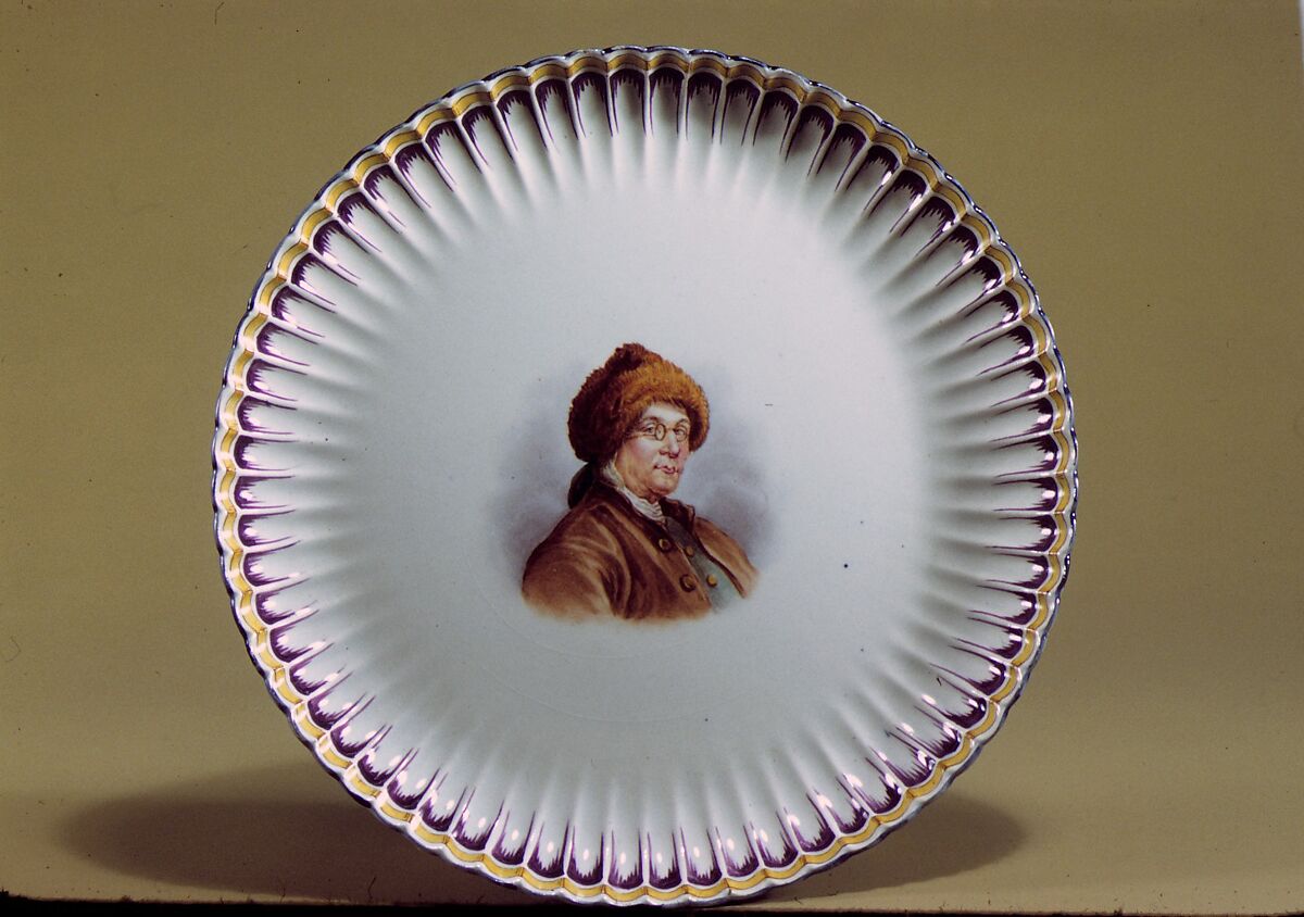 Benjamin Franklin, Pierrette Caudelot Perrin (died 1793), Faience, French 