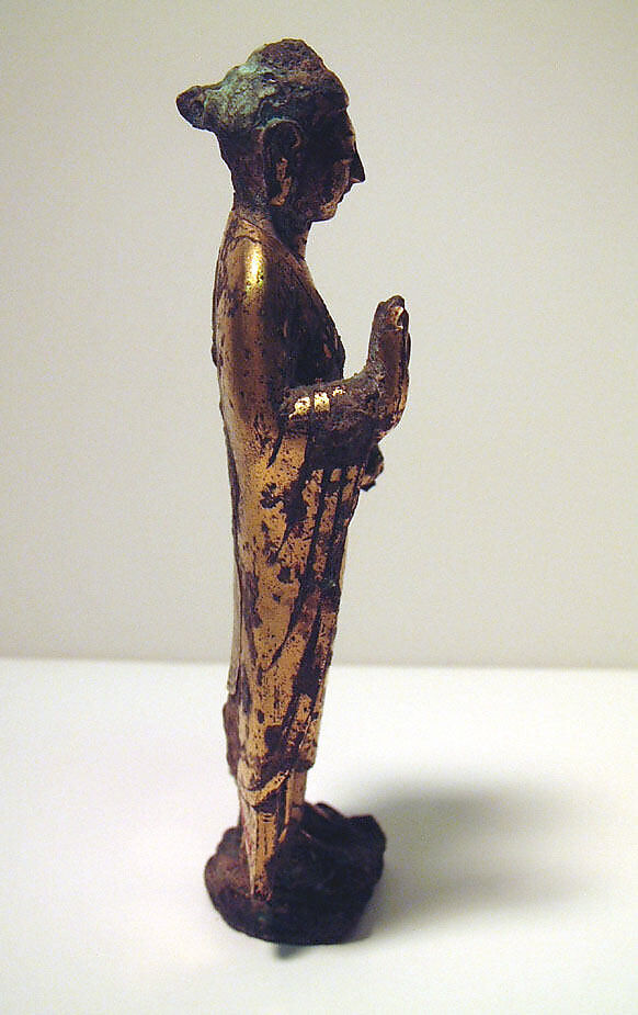 Standing Buddha, Gilt bronze, China