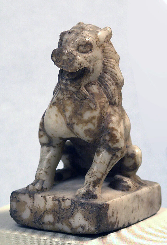 Seated Lion, Marble, China