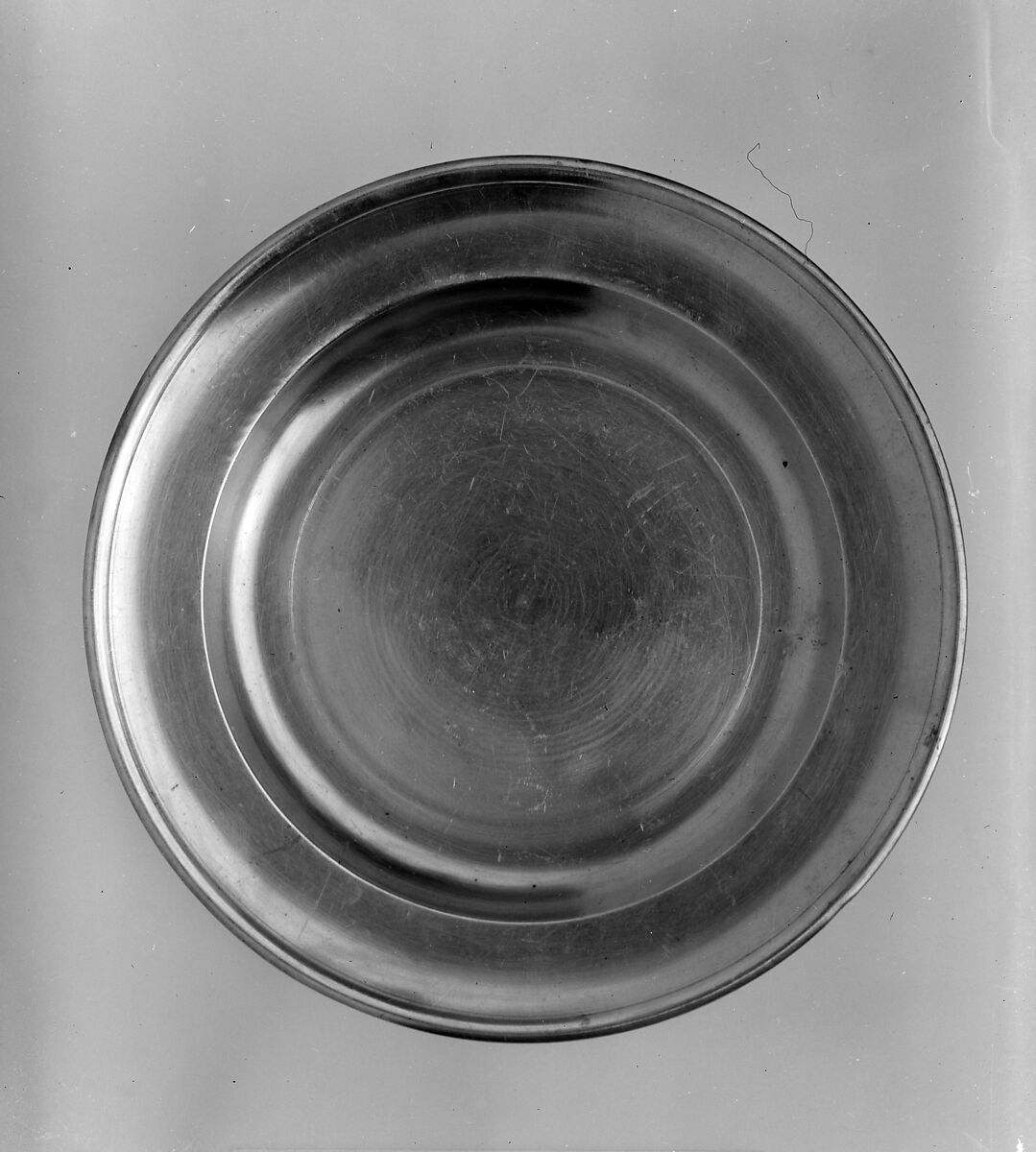 Plate, Samuel Pierce (1767–1840), Pewter, American 